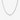 Silver-tone flat snake chain necklace on a white background
