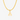 Collar con dije de inicial A en tono dorado y cadena de serpiente