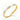 Gold-tone hinged bangle bracelet with three rows of clear stones, angled view