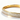 Close-up of three rows of clear stones on gold-tone bangle bracelet