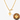 Gold-tone heart toggle necklace with Love You custom engraved heart and pavé accent
